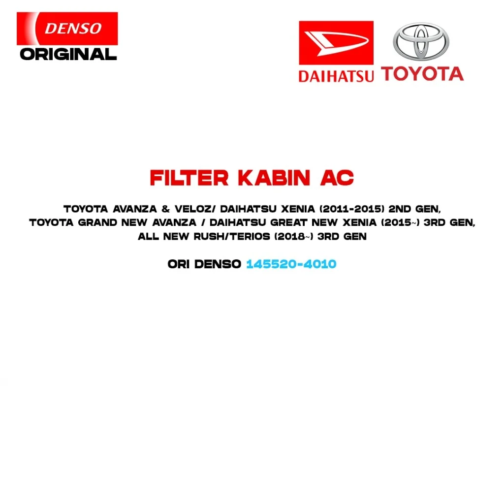 Filter AC Kabin Grand New Avanza Xenia Rush Terios Original Denso 145520-4010