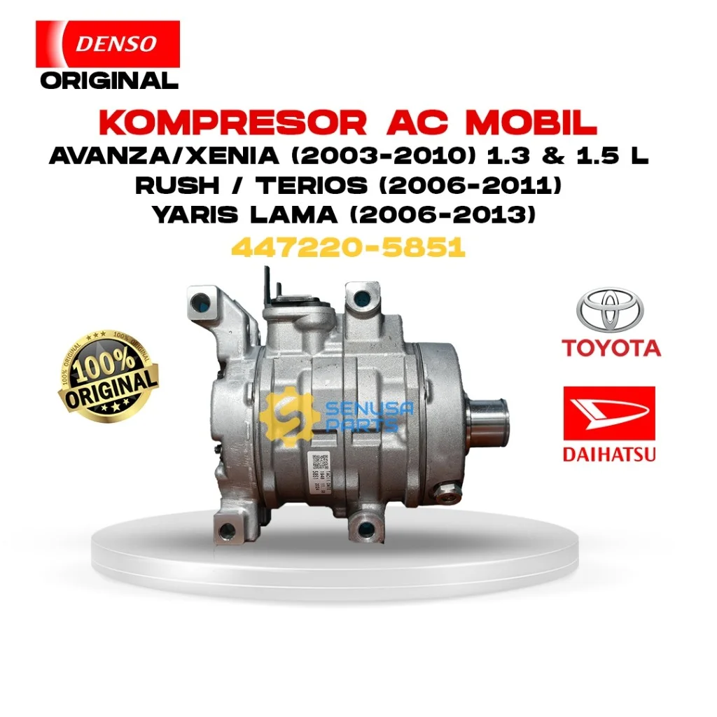 Kompresor AC Avanza Xenia Terios Yaris Ori Denso 447220-5851