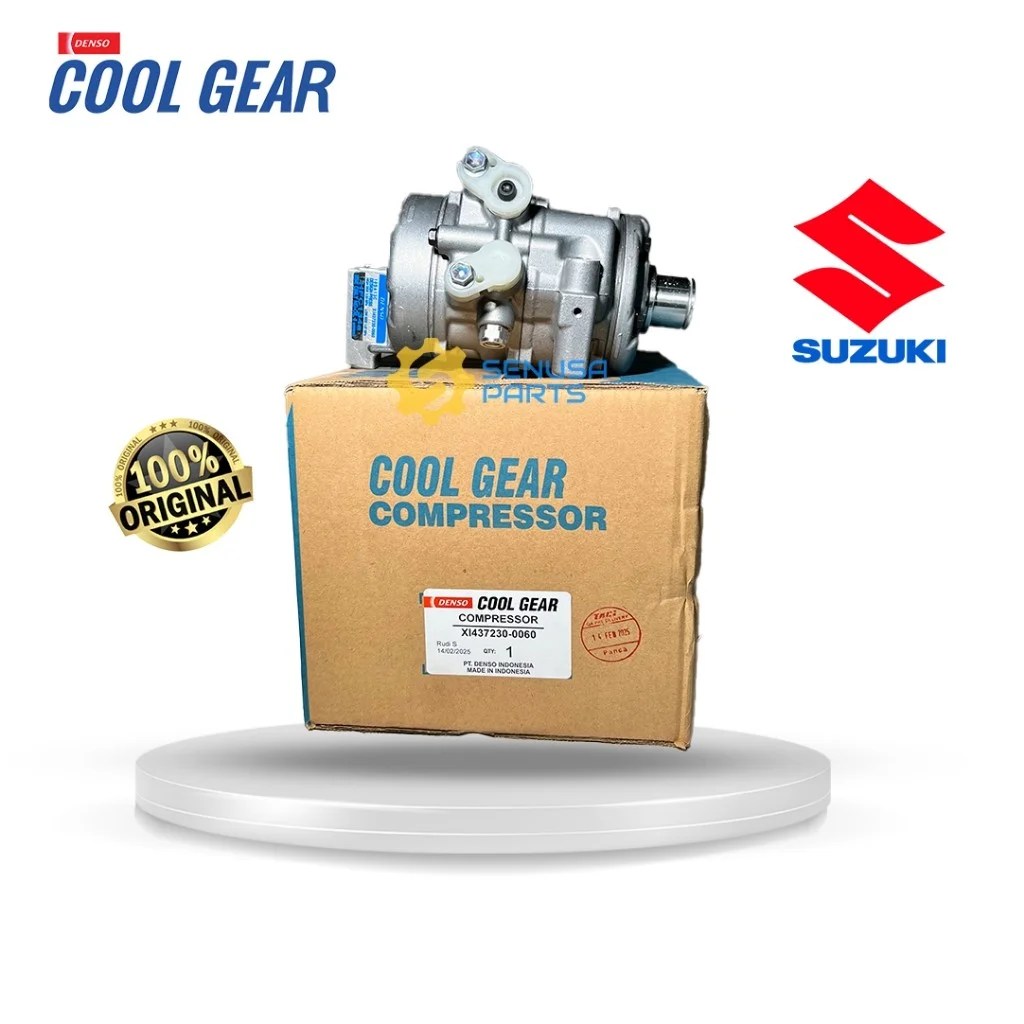 Kompresor AC Ertiga Single/Double Blower (2012-2017) 1.4L - K14B YL8 Original Denso Cool Gear 437230-0060