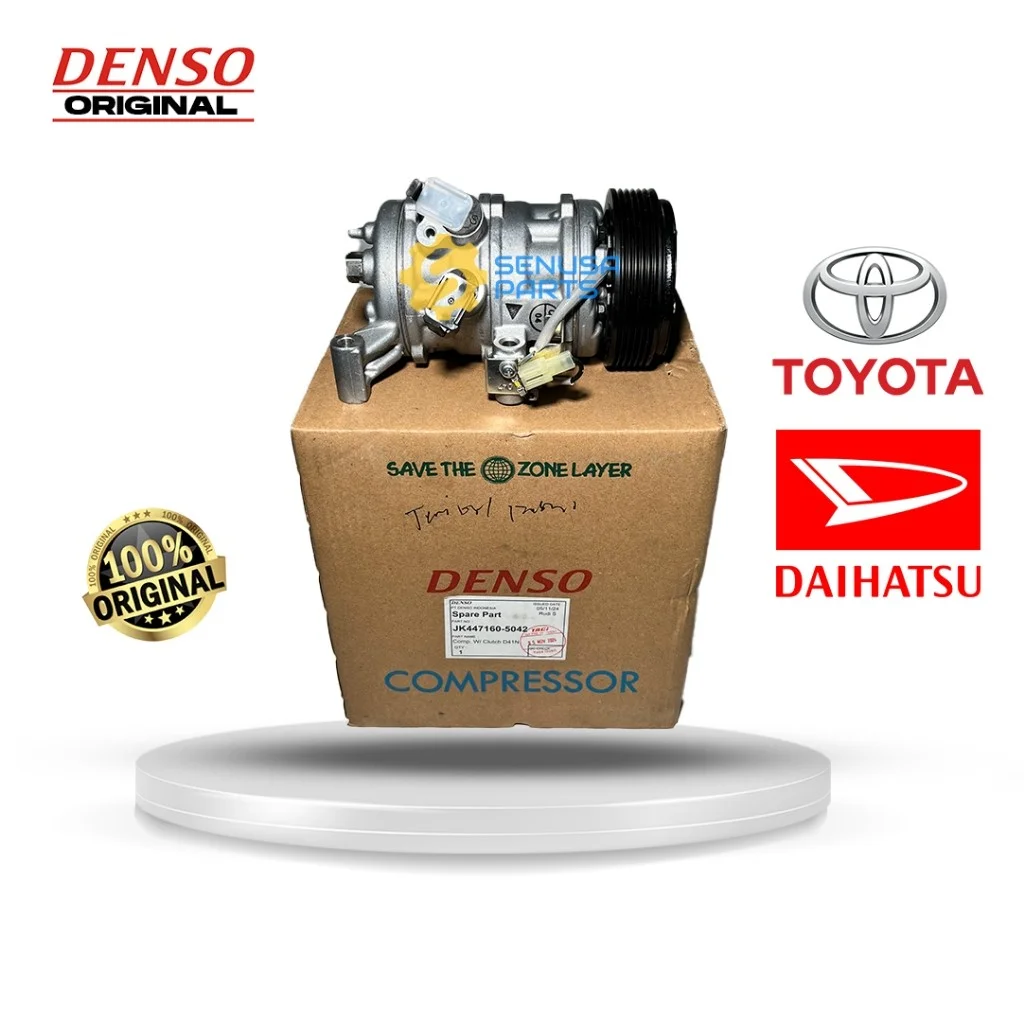 Kompresor AC Mobil Veloz Rush Terios + Magnet clutch (2012-2017 2nd Gen) Original Denso 447160-5042