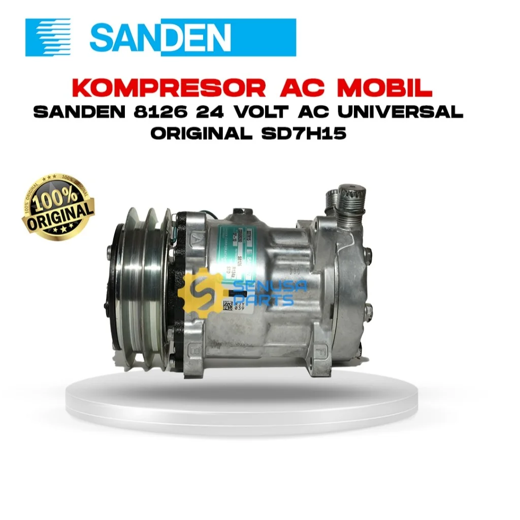 Kompresor AC Sanden 8126 24 Volt AC Universal Original SD7H15