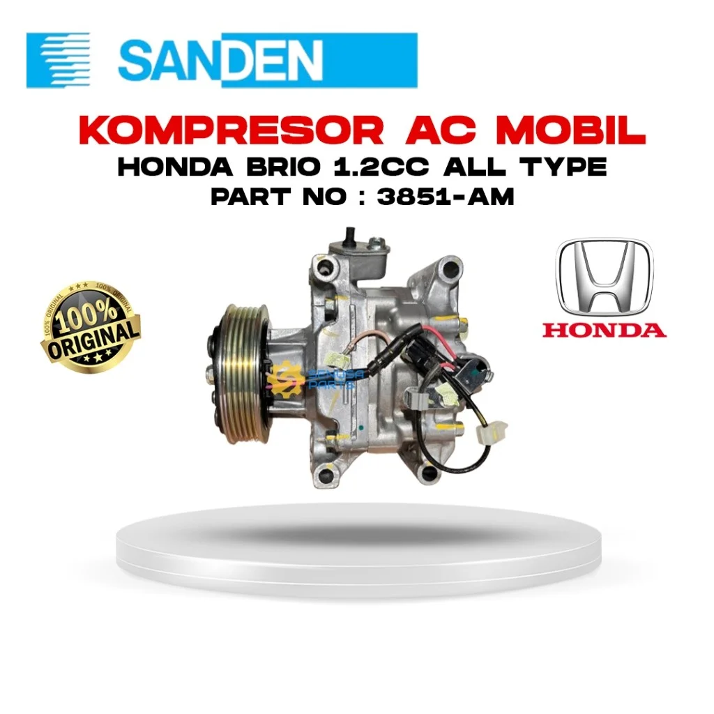 Kompresor Honda Brio 1.2CC All Type Brio Compressor Brio Original Sanden 3851-AM
