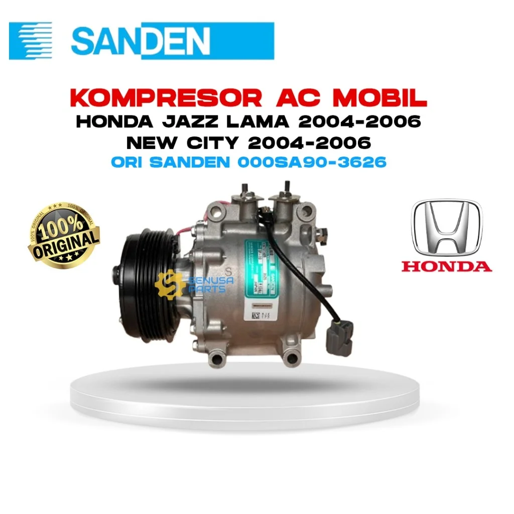 Kompresor Honda Jazz Lama 2004-2006 New City 2004-2006 Asli Sanden Original