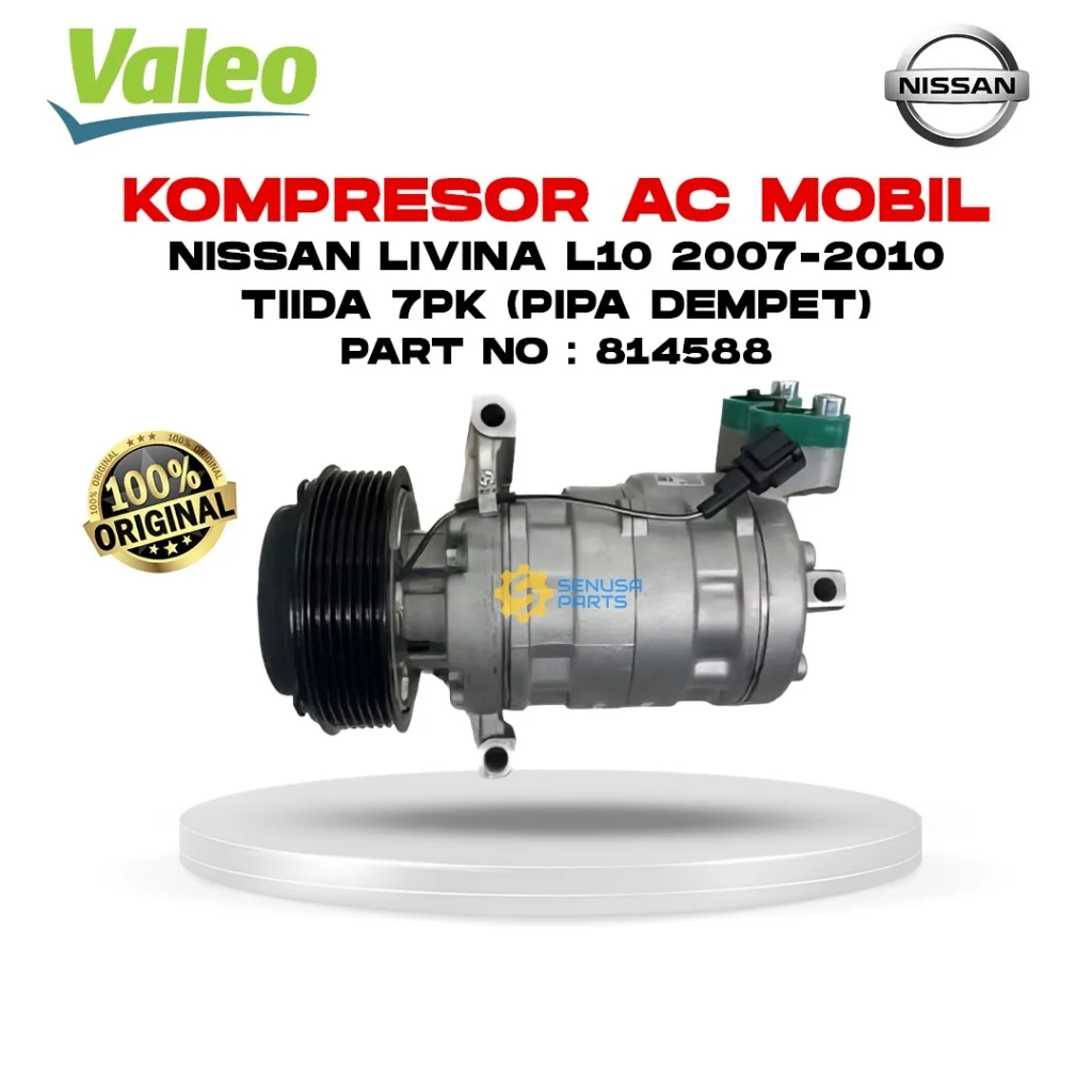Kompresor Nissan Grand Livina L10 2007 - 2010 Tiida 7pk 814588 Valeo Original