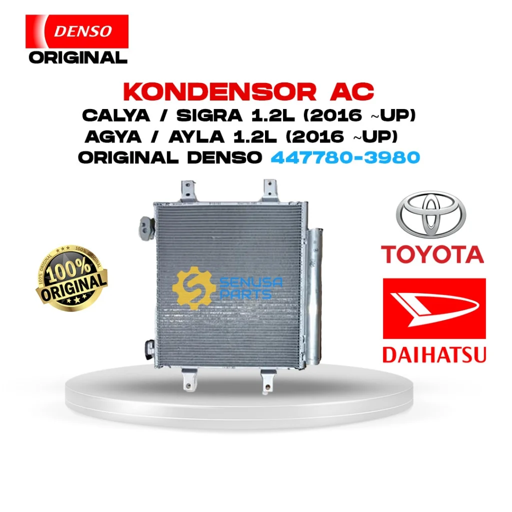 Kondensor Calya Sigra Agya Ayla 1.2L (2016-UP) Original Denso 447780-3980