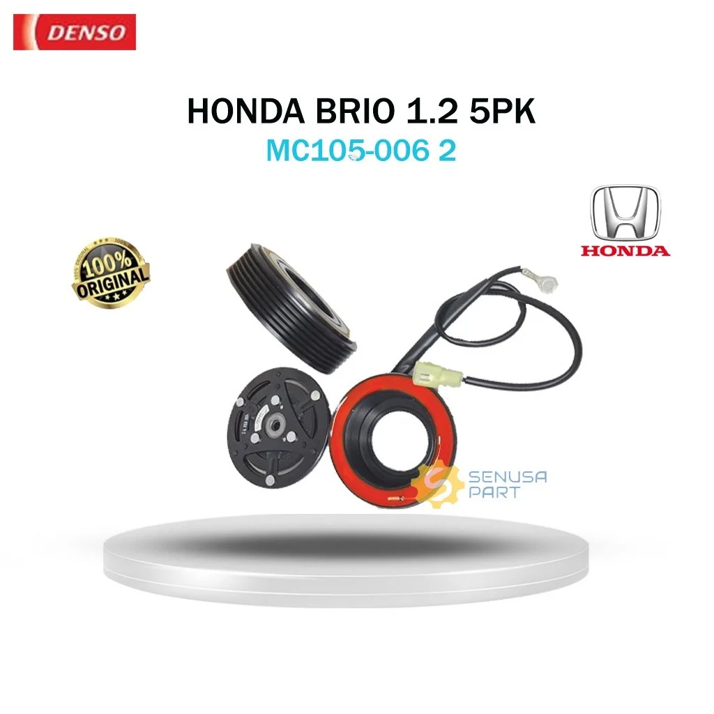 Magnet Clutch Pulley AC Honda Brio 1.2 5PK Ori Denso