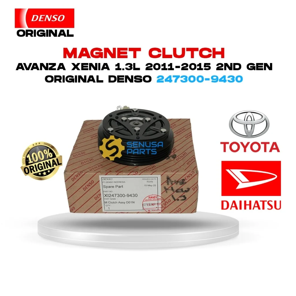 Magnet Clutch Pully AC Mobil Avanza, Xenia 1.3L 2011-2015 2nd Gen - Original Denso 247300-9430