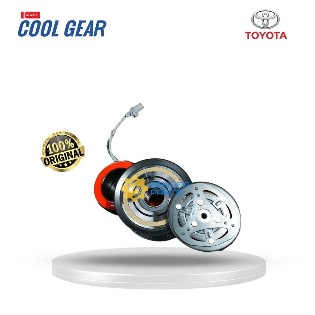 Magnet Clutch Pully AC Mobil Innova, Fortuner Double Blower 2004-2015 1st Gen (Bensin/Diesel) - Original Denso JK247300-2843