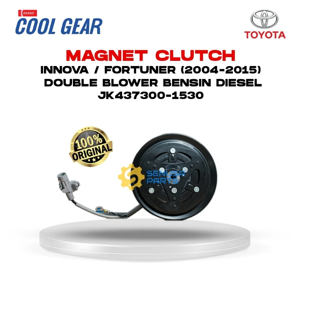 Magnet Clutch Pully AC Mobil Innova, Fortuner Double Blower 2004-2015 1st Gen (Bensin/Diesel) - Original Denso JK247300-2843
