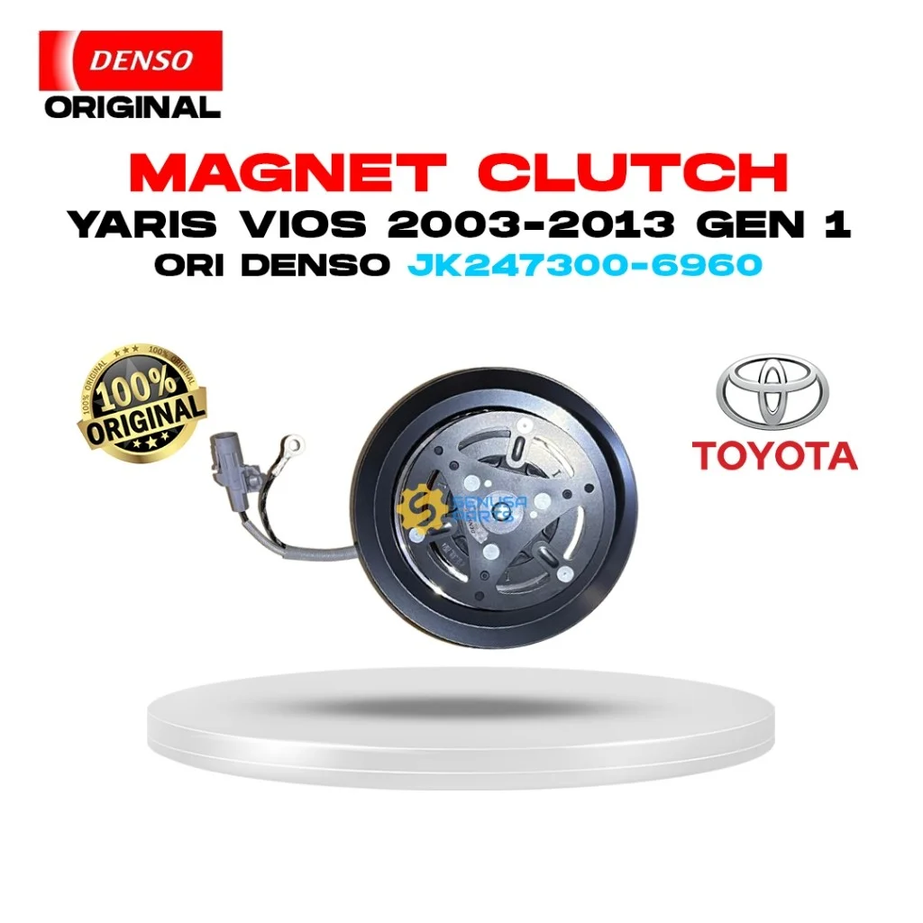 Magnet Clutch Pully AC Mobil Yaris, Vios Lama 2003-2013 1st Gen - Denso Original JK247300-6960