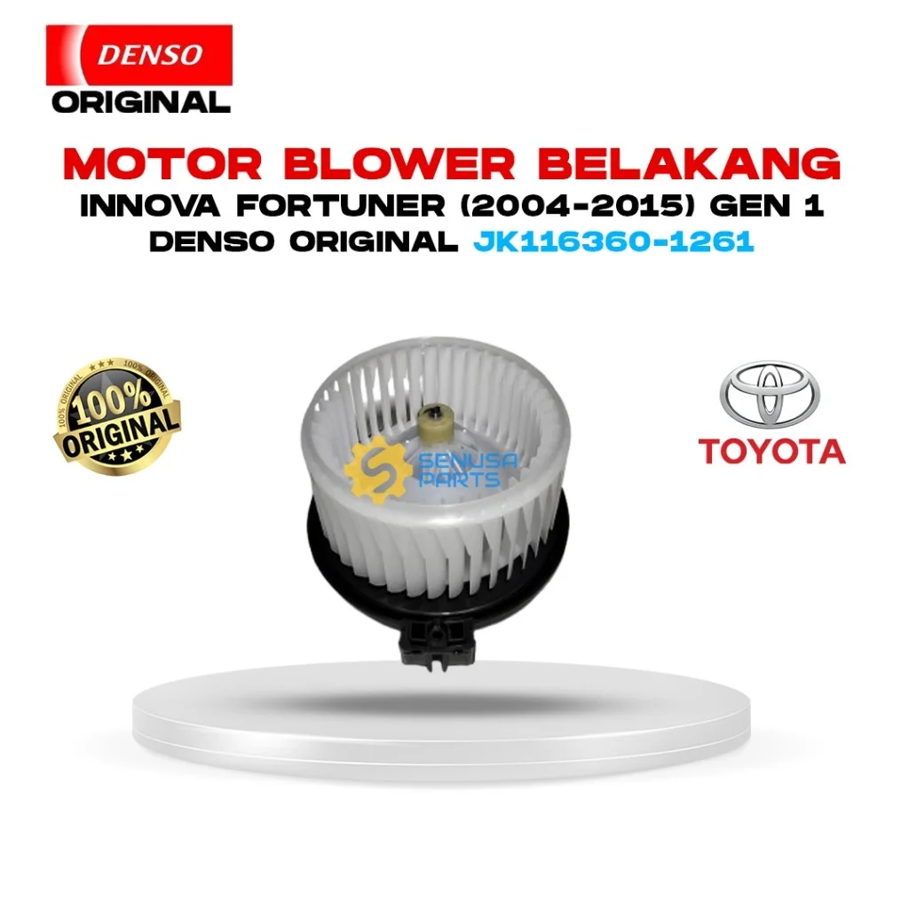 Motor Blower + Resistor Belakang Toyota Innova Fortuner (2004-2015) 1st Gen Denso Original JK116360-1261