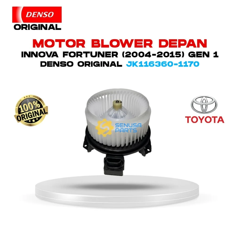 Motor Blower + Resistor Depan Toyota Innova Fortuner (2004-2015) 1st Gen Denso Original JK116360-1170