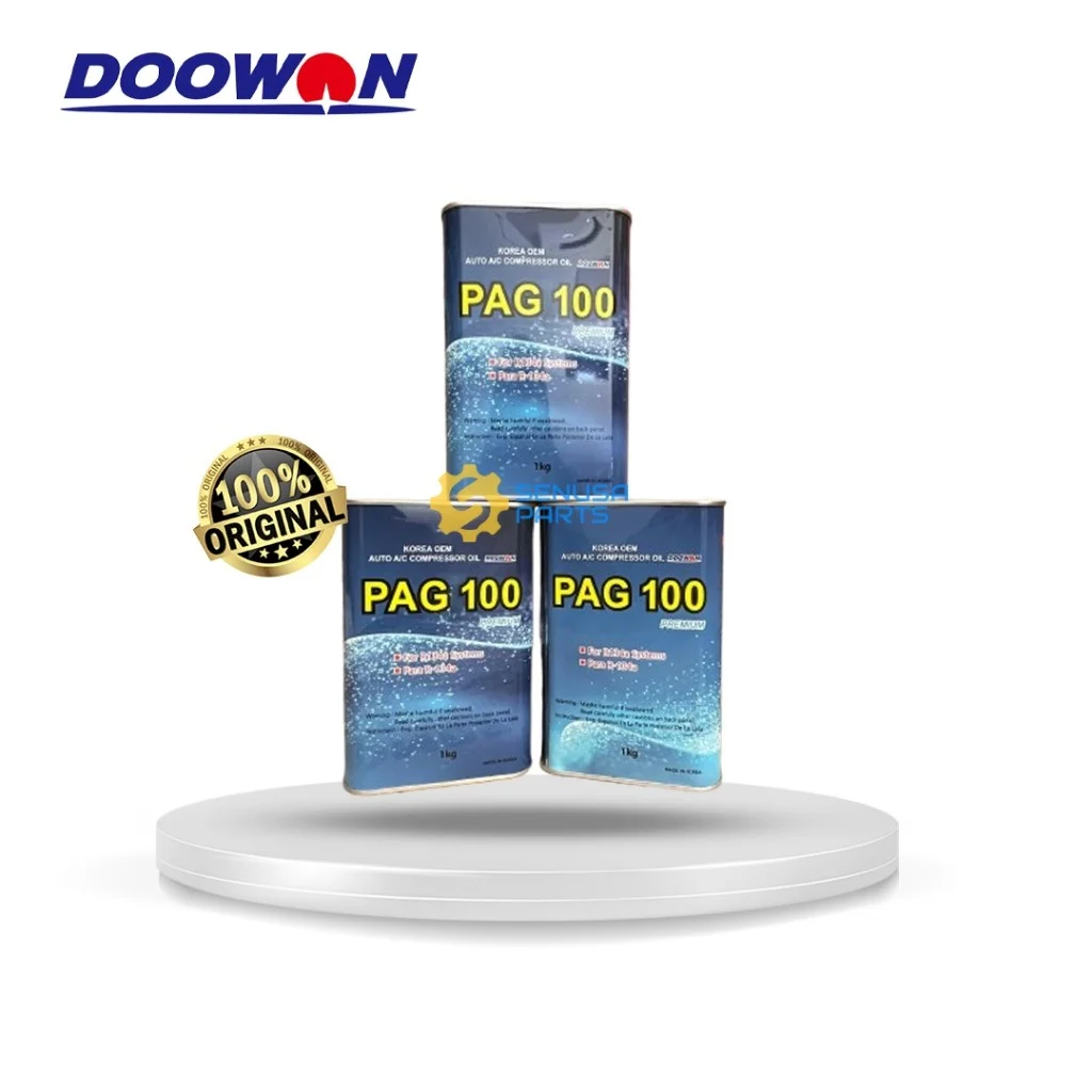 Oli Kompresor AC Mobil PAG 100 Compressor Oil Premium R134a 1KG Doowon Original Korea