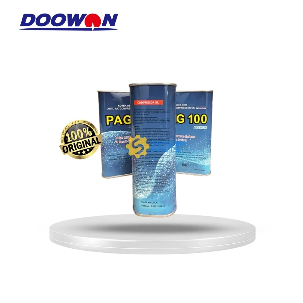 Oli Kompresor AC Mobil PAG 100 Compressor Oil Premium R134a 1KG Doowon Original Korea